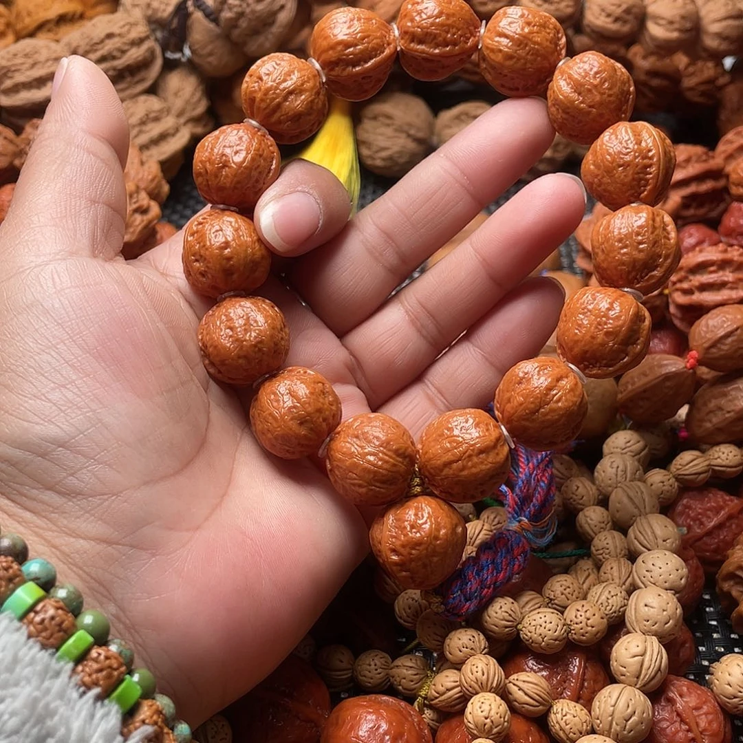 雨***非手串文玩核桃光头桃心