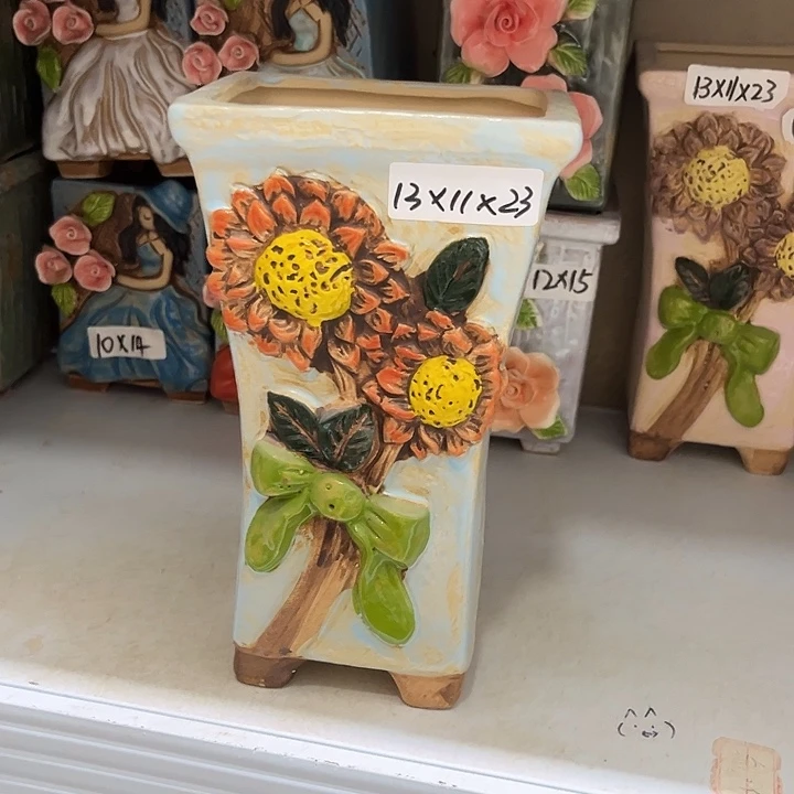 粗陶材质多肉花盆