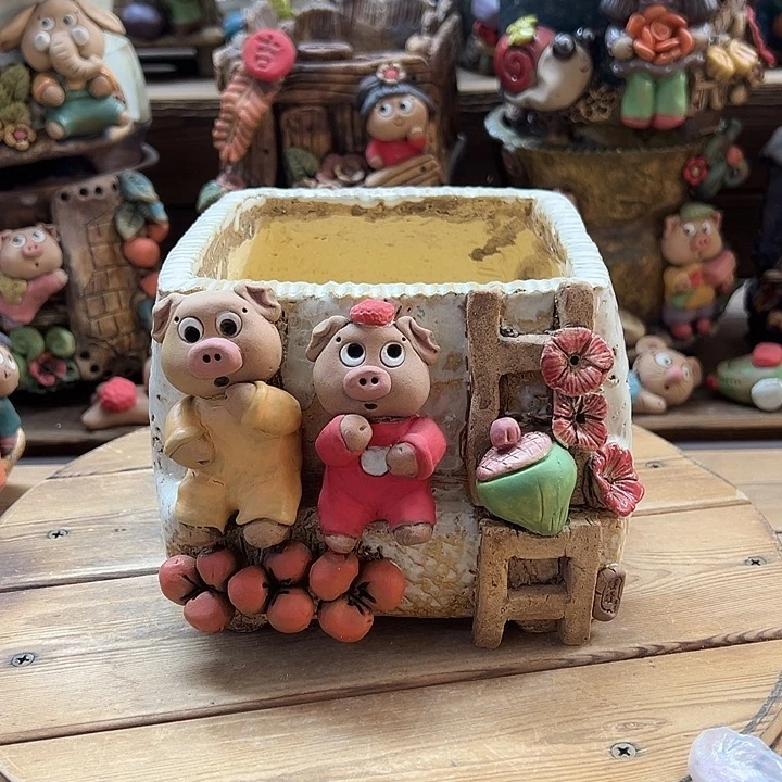 嘻哈多肉花盆百搭