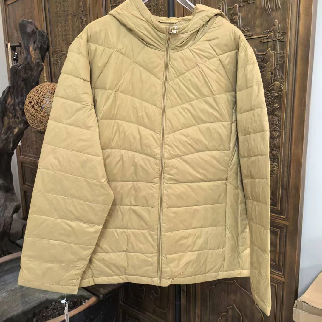 麻之莲连帽排骨款轻羽绒