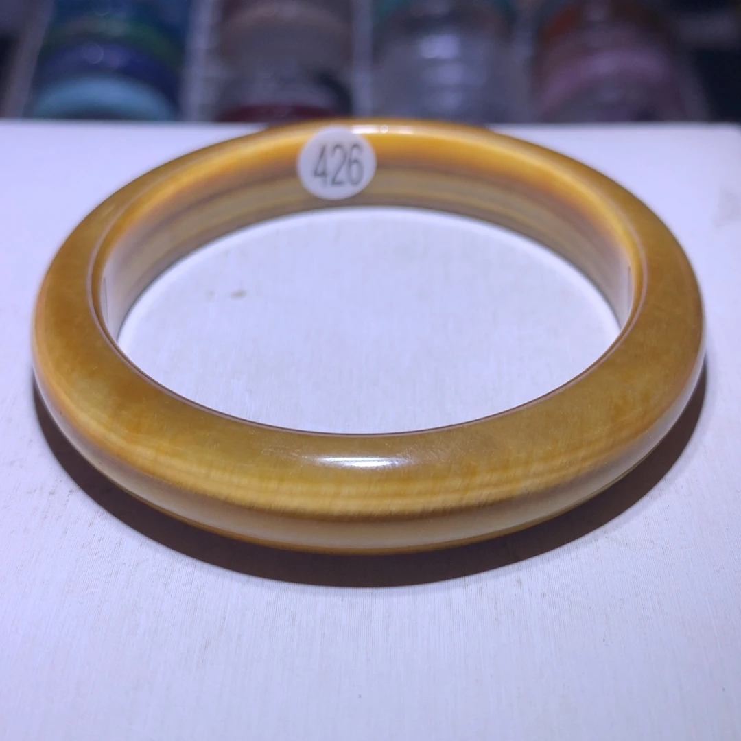 手镯水晶银S925镶嵌虎眼57.8圈426