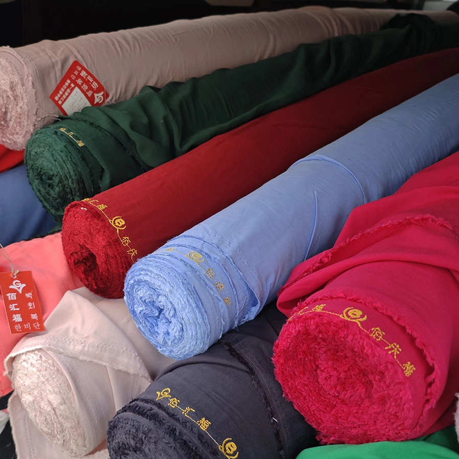 佰汇福【加厚素色棉绸】品牌重磅棉绸夏季高支高密单色纯色人造棉1