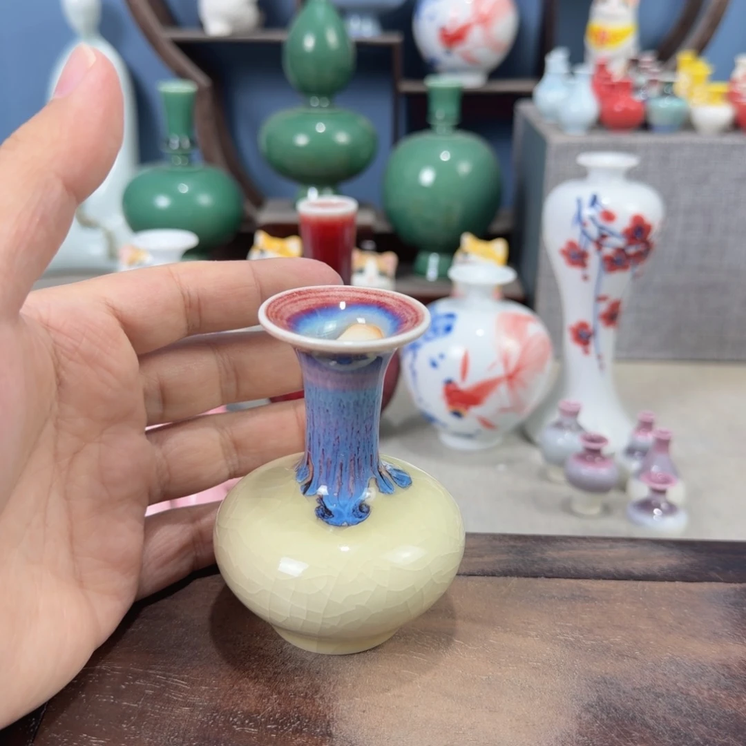 陶瓷手工小花器摆件