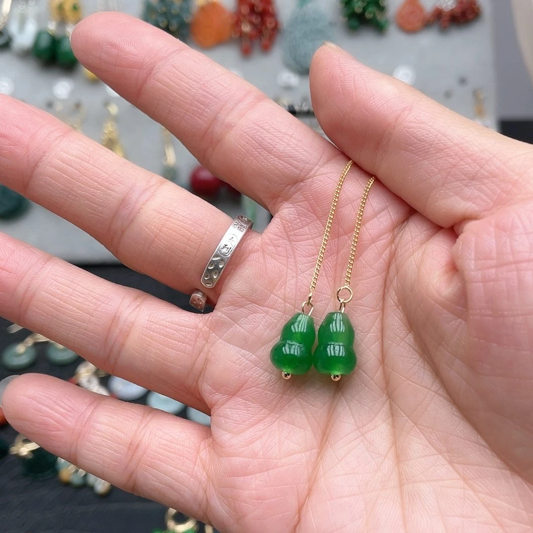 翡翠合金耳饰666664