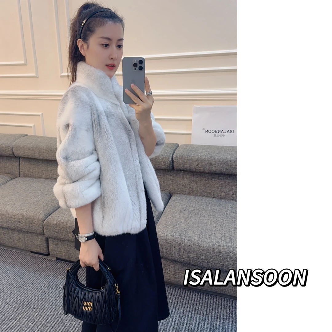 ISALANSOON FURS 年度主推款  “老牌时装屋”  进口紫标级水貂外套