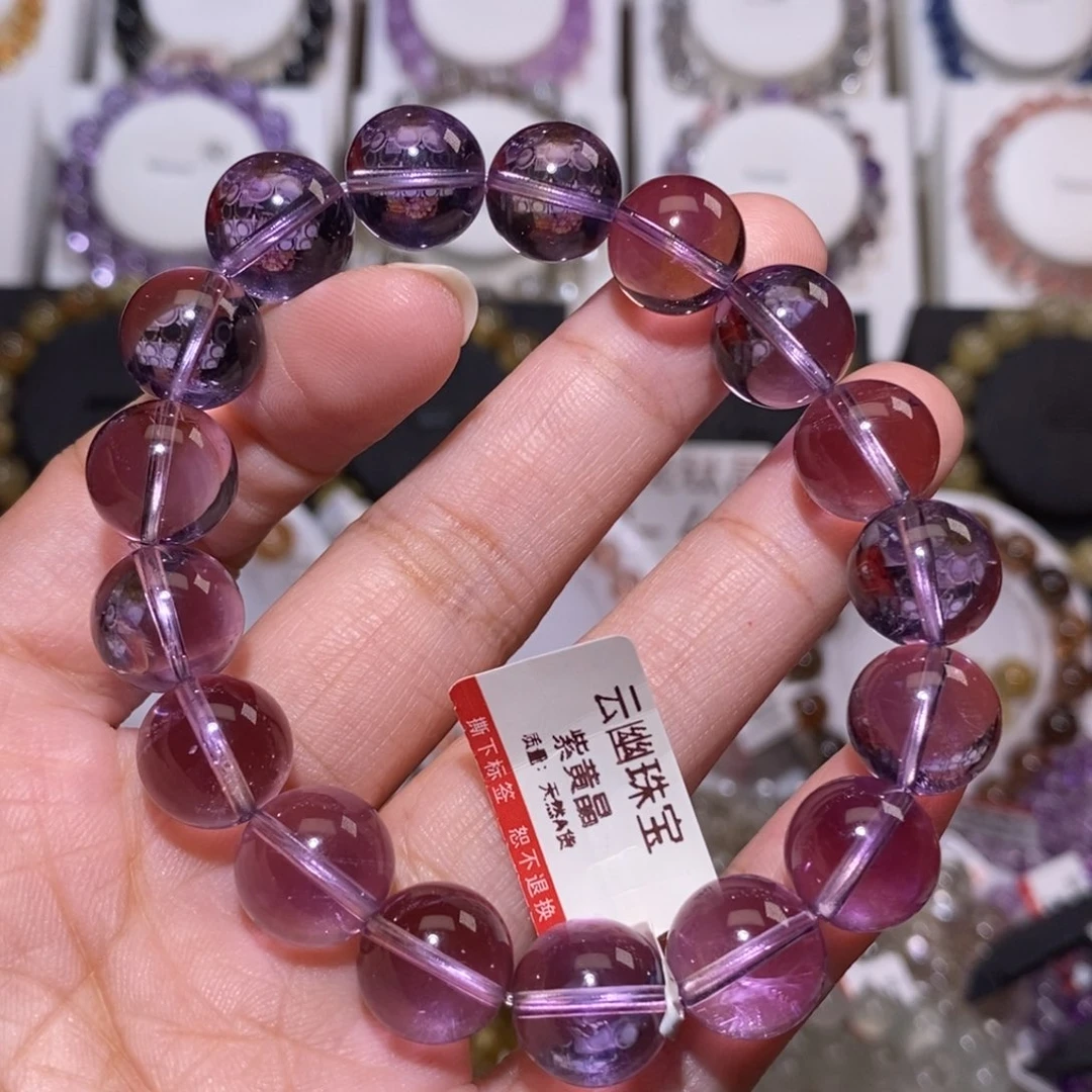 【闪购商品】水晶手链未镶嵌玻利维亚紫水晶12.5m