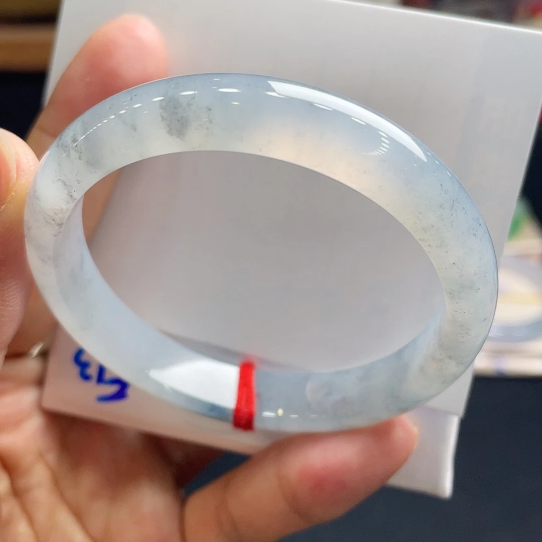 翡翠未镶嵌手镯54.3正圈特色镯