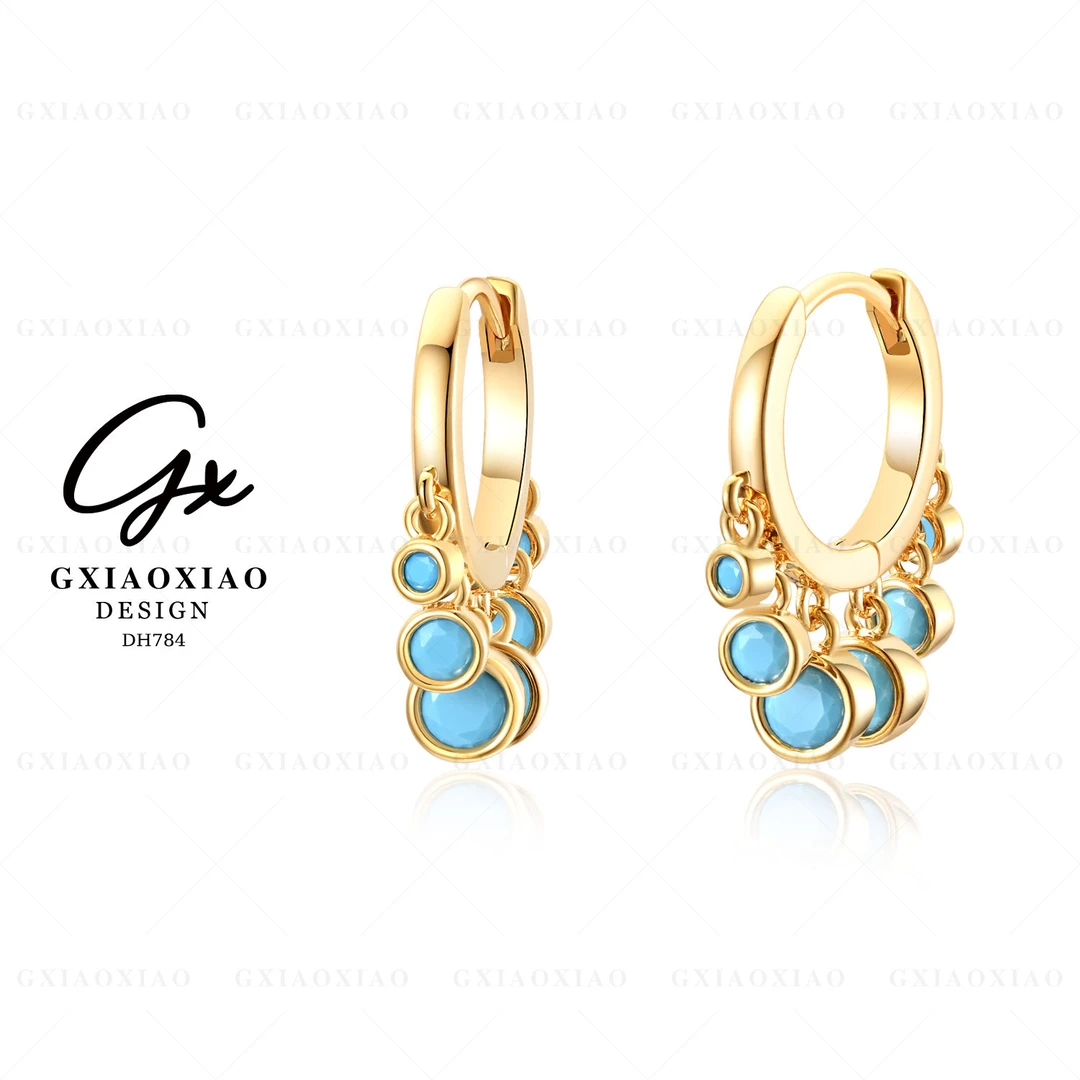 G XIAOXIAO 镀K金 【海洋星辰】气质精致百搭流苏耳环 DH784