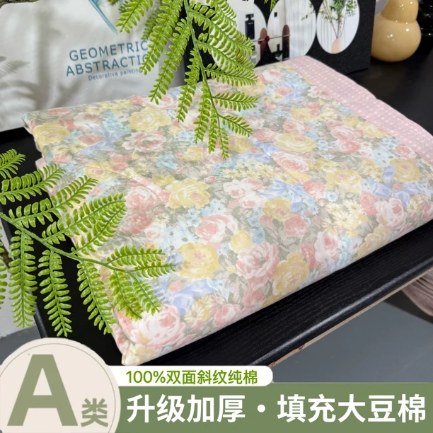 加厚纯棉夏被（加厚不加价-大豆棉）碎花全棉夏凉被空调被可机洗
