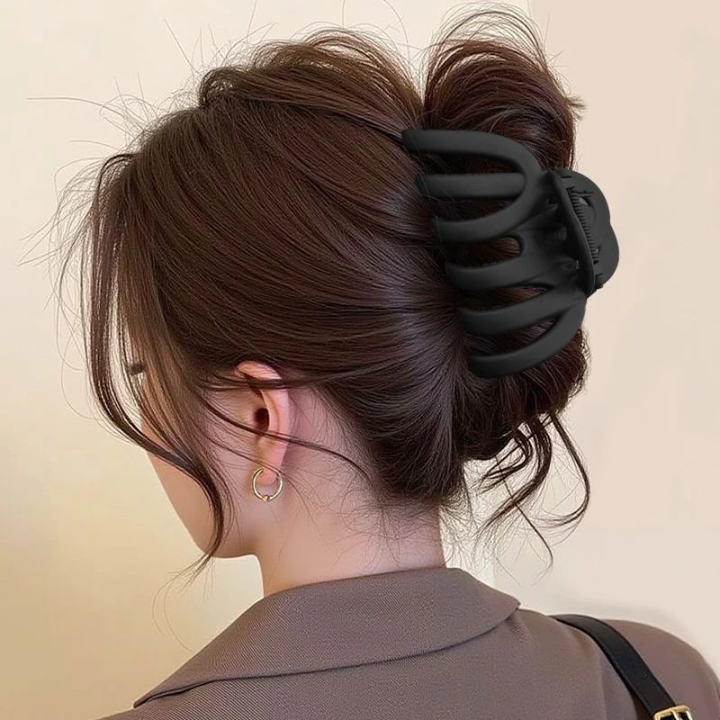 南瓜头发抓夹女2025新款高级感大号发量大鲨鱼夹后脑勺发夹子头饰