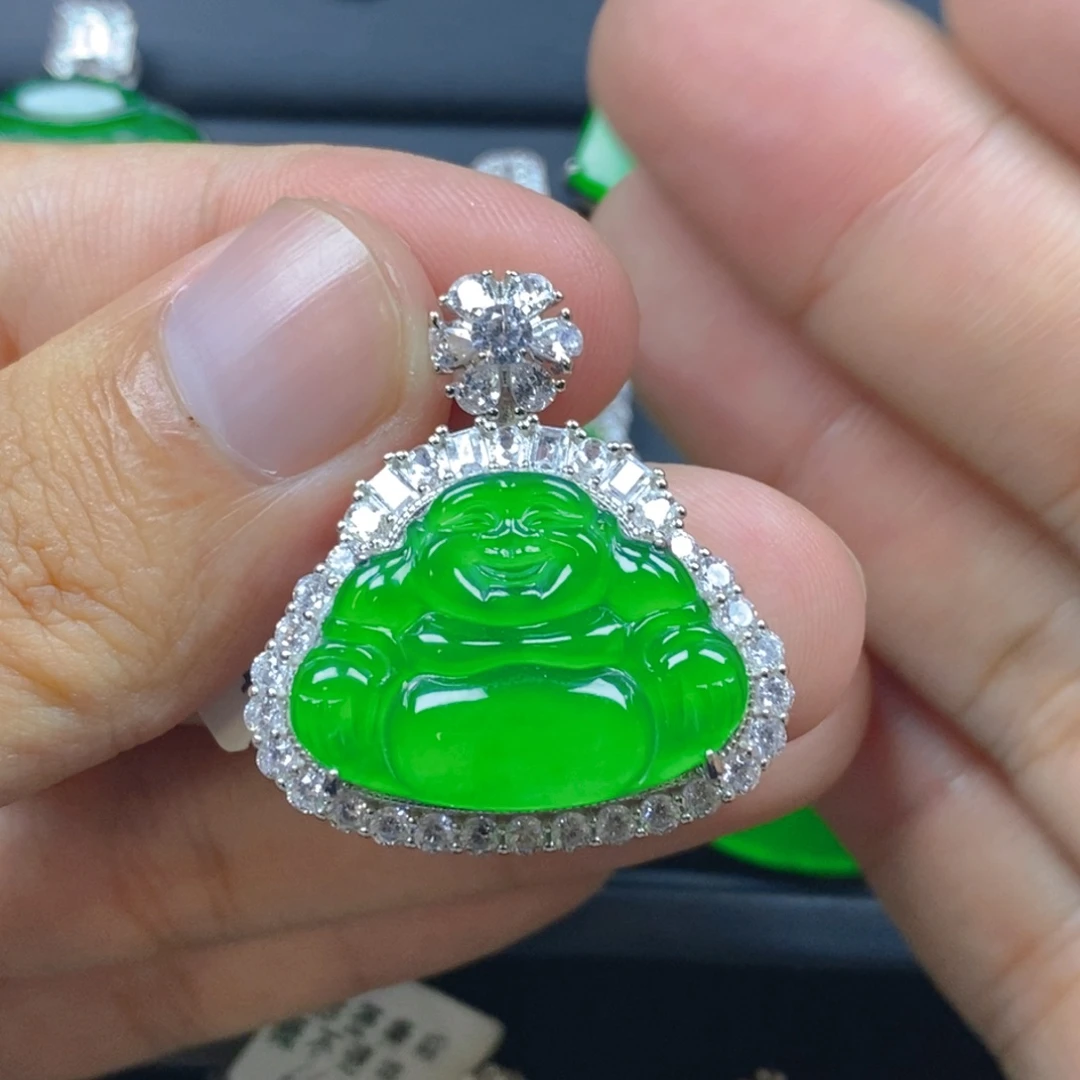 翡翠银S925镶嵌颈饰