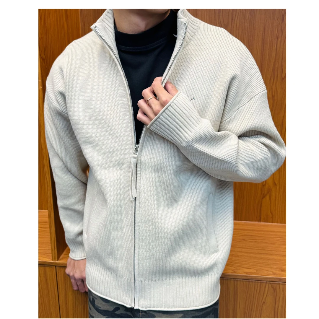 【POLO立领针织开衫】2024年秋季轻奢潮流时尚男女同款百搭polo外套