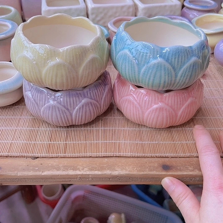 陶瓷花盆当场满12包邮