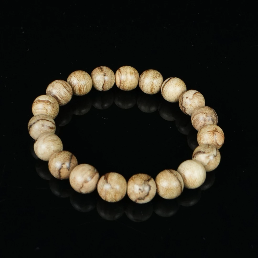 4107 达拉干沉香花珠老料 1.08cm 6.53g