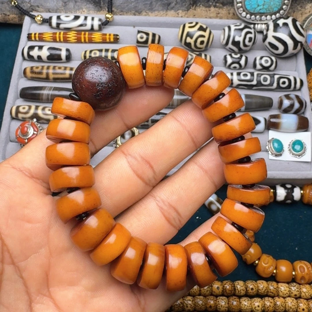 柏香籽/百香籽手串牦牛骨