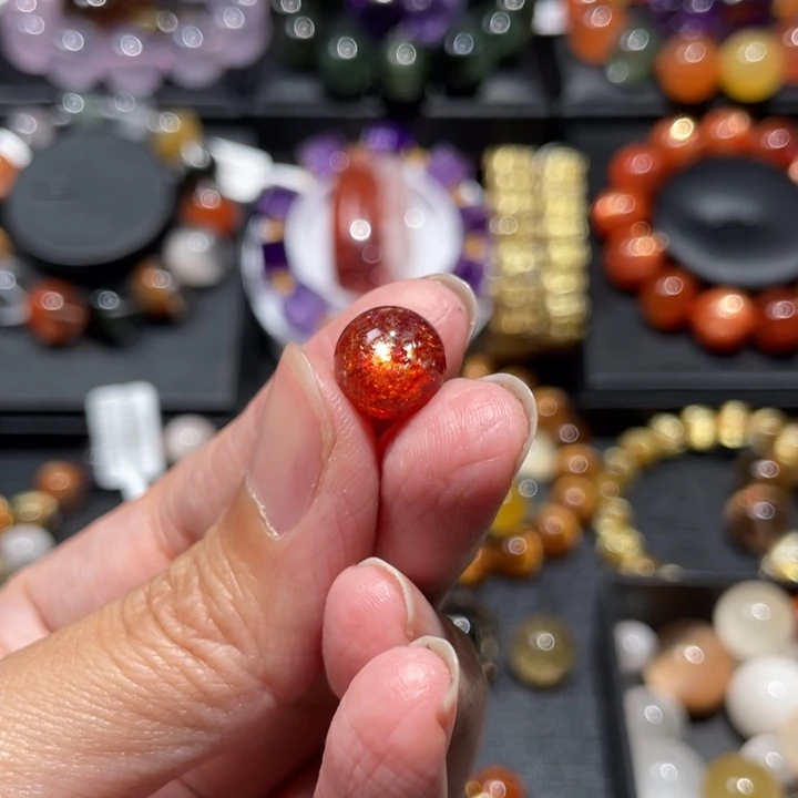 单珠未镶嵌日光石悠**妮金太阳10mm