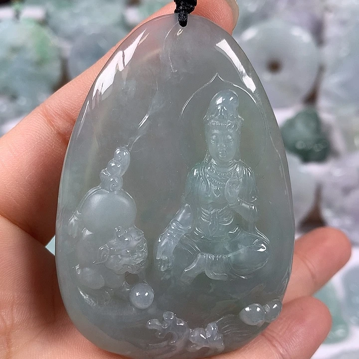颈饰未镶嵌翡翠文殊菩萨福利