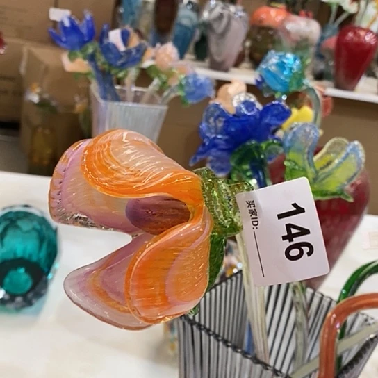 琉璃高50厘米鸢尾花