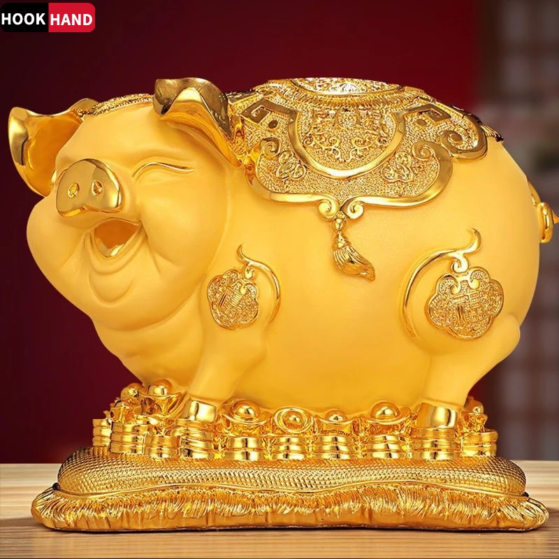 金猪存钱罐摆件招财大号儿童家用创意储蓄罐家居酒柜装饰生日礼物