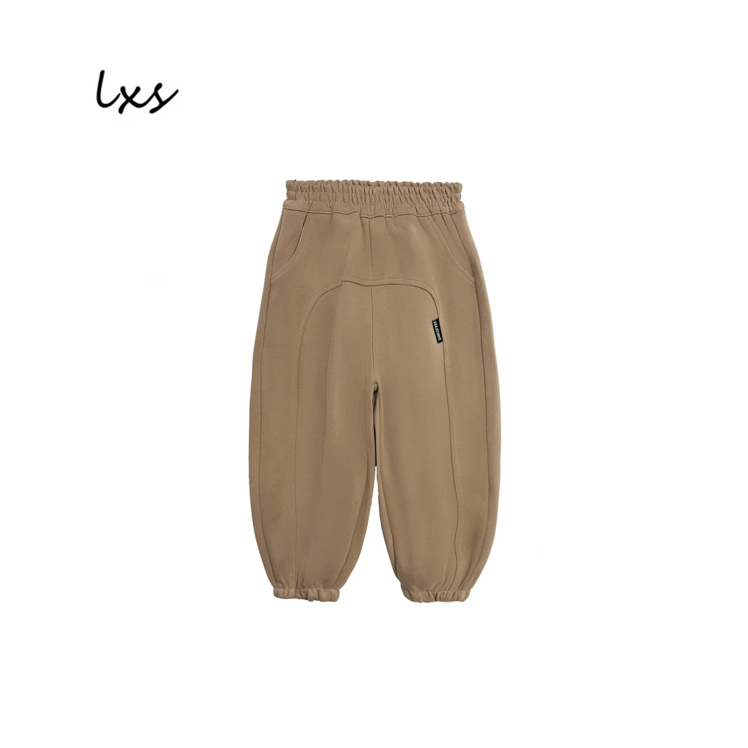 童装卡其男童休闲裤儿童秋季韩版宽松时尚百搭加厚休闲卫裤FK9015