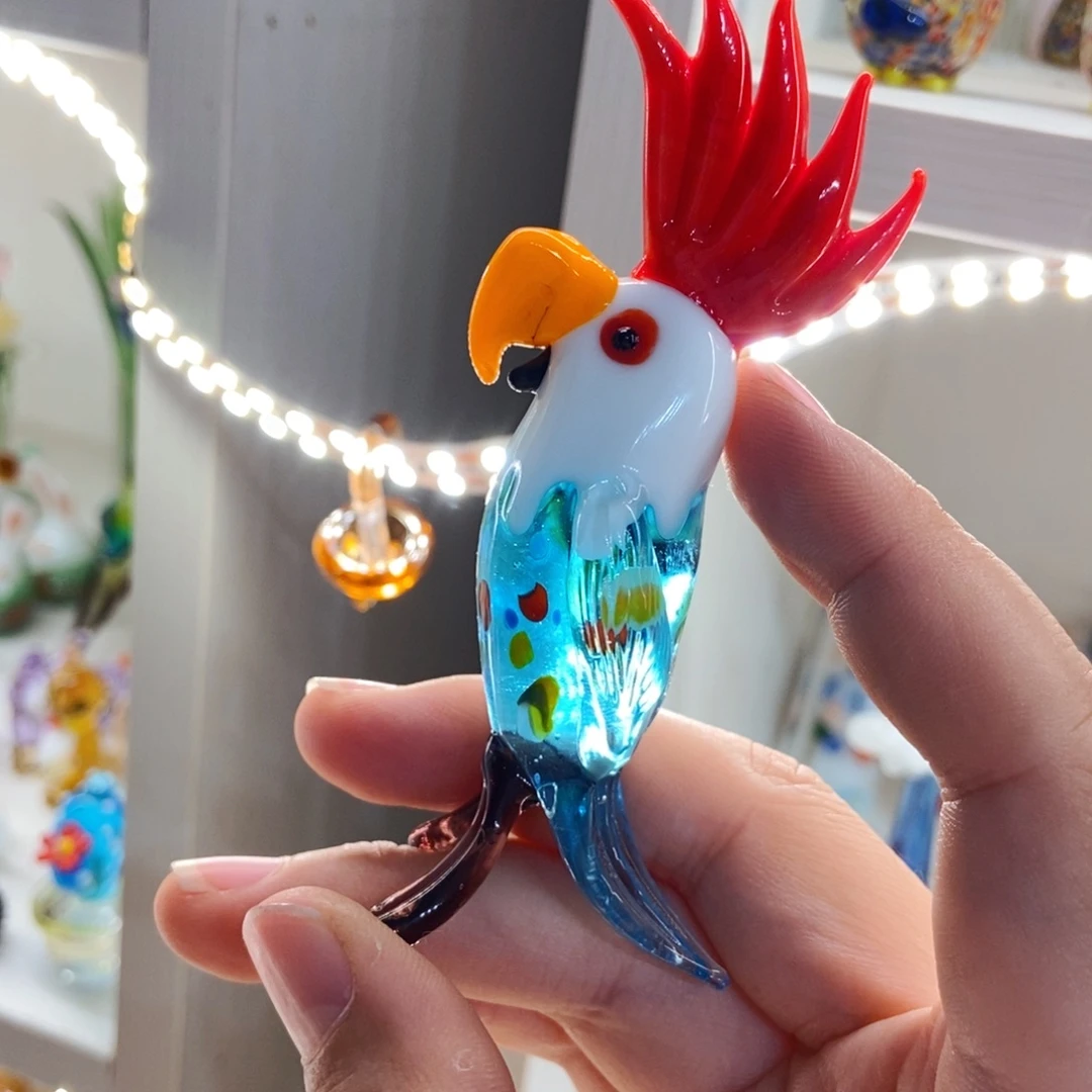 手工艺品琉璃鹦鹉