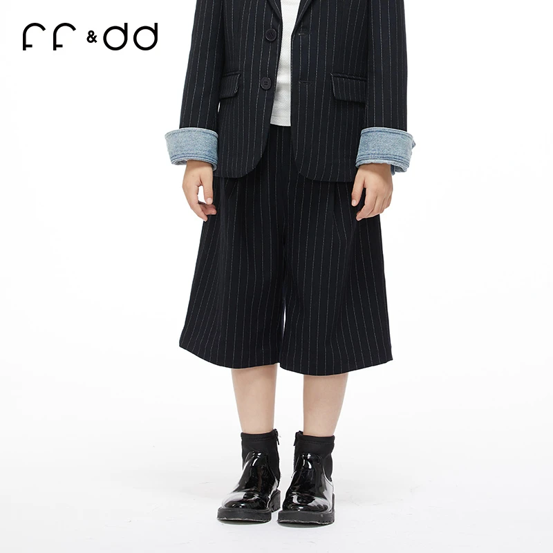 风迪品牌秋季折扣新款男童藏青色中裤时尚潮流百搭休闲款2Z35143