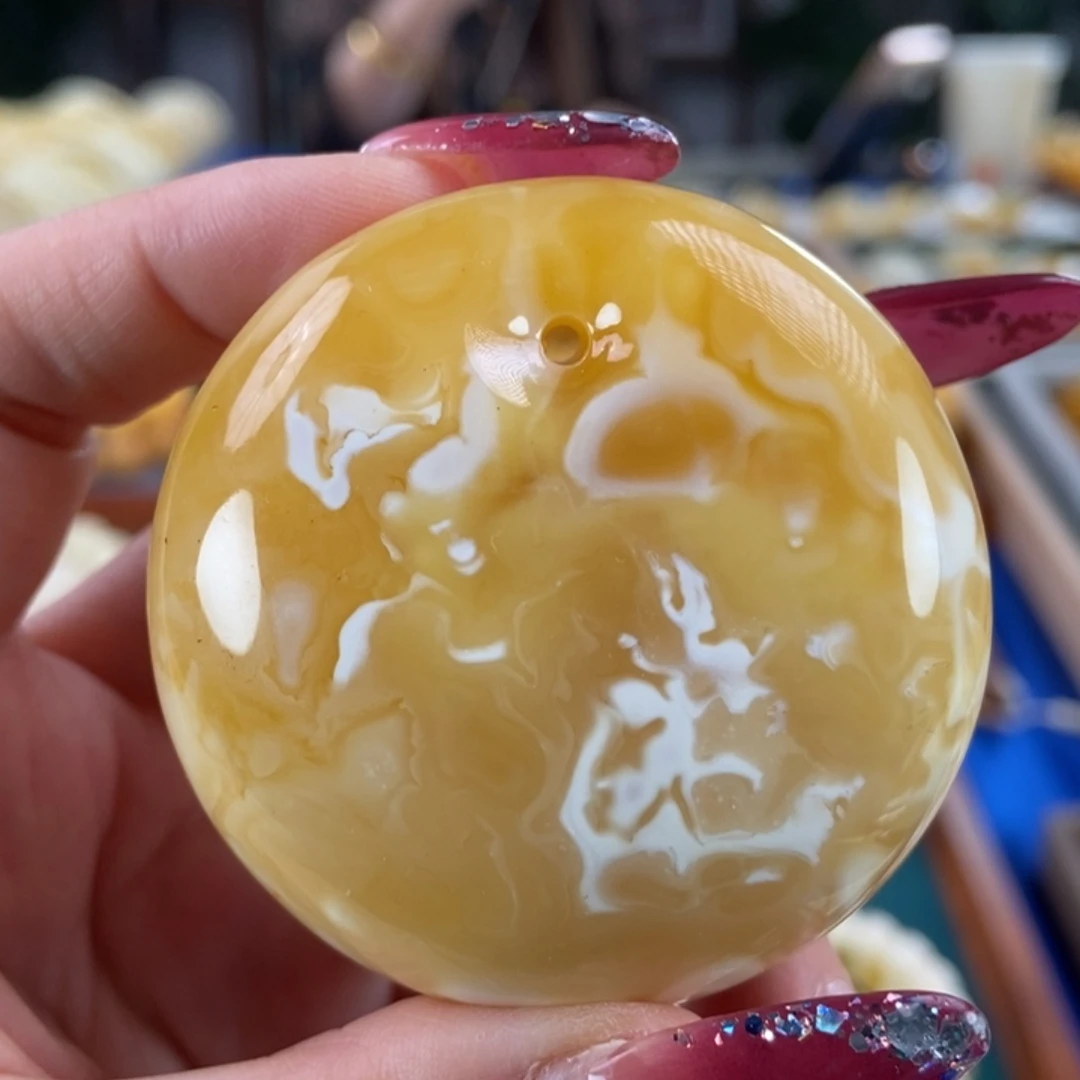 琥珀未镶嵌珠宝奇石公主扣58.1