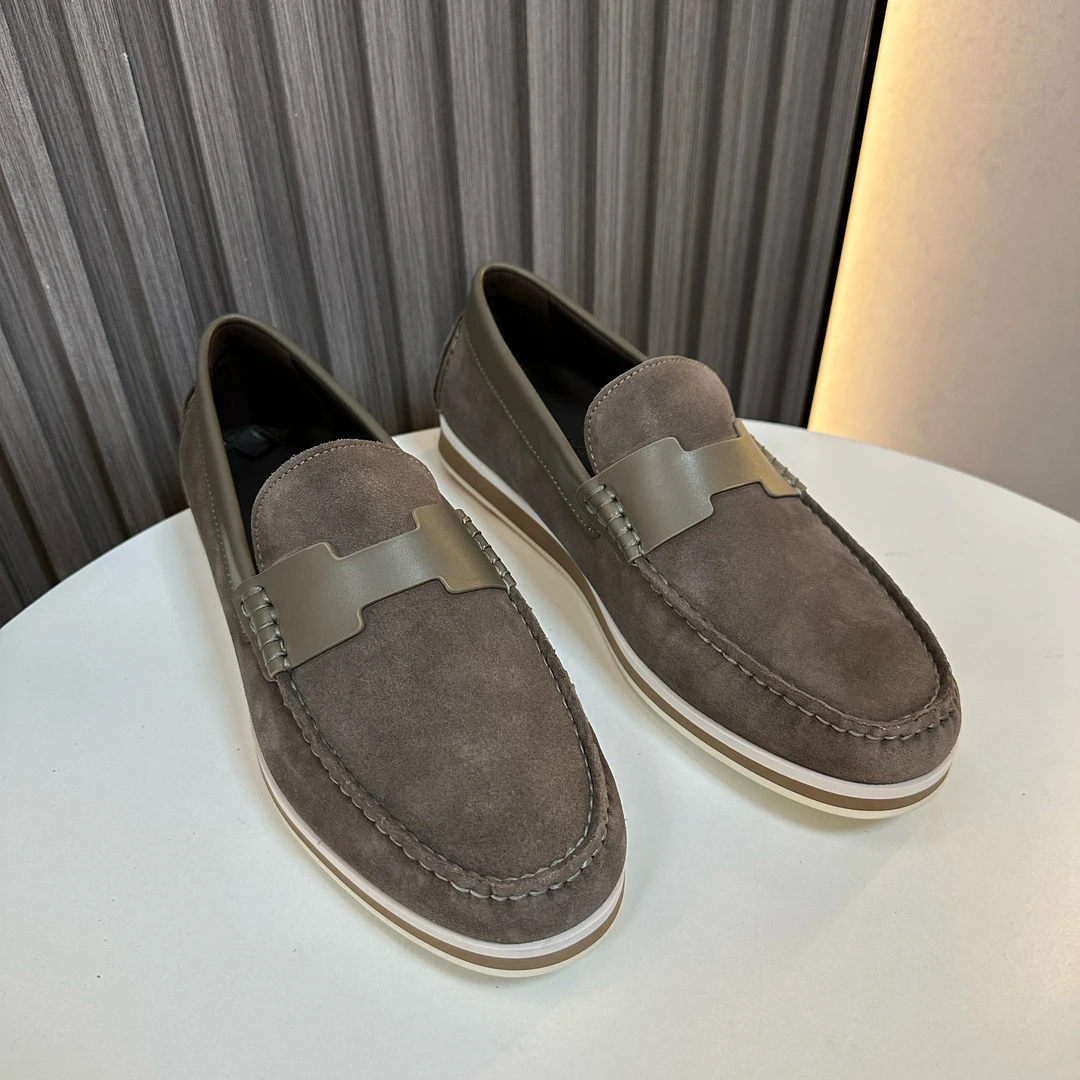 新款男士真皮休闲皮鞋板鞋男乐福鞋时尚舒适皮鞋男