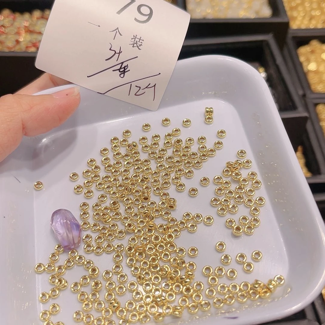 紫晶珠宝半成品银S925镀金镶嵌79