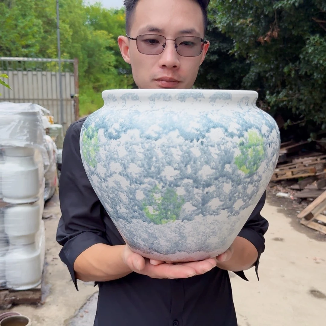 紫砂花盆口24高26（一个肚子30（大福利白色龙