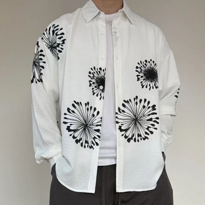 陆星家【絮】原创春夏款男士衬衫复古休闲宽松百搭潮流时尚C257