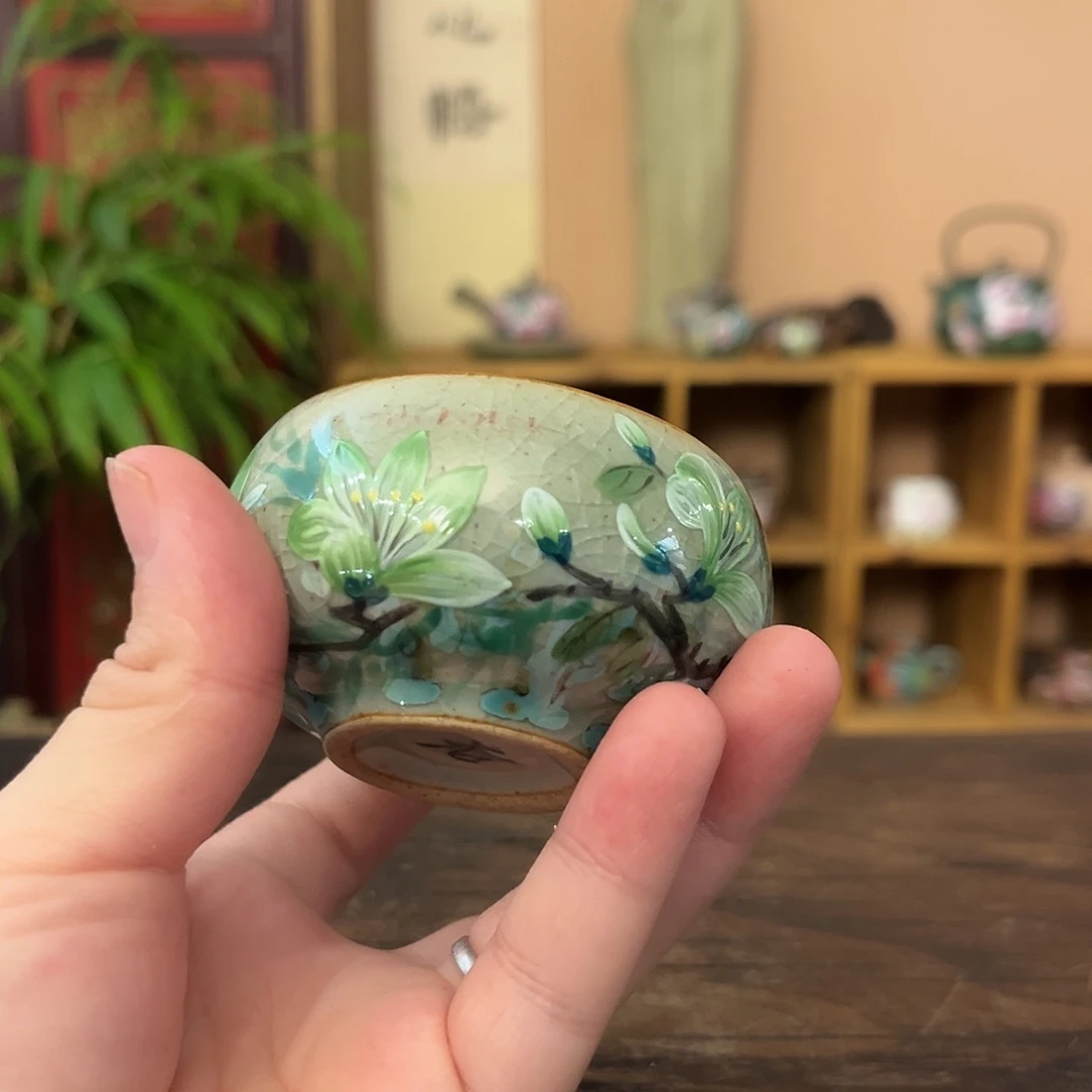 柴烧手工手绘陶瓷