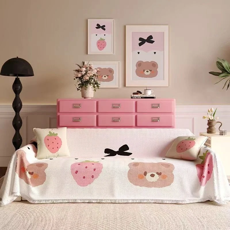 【1.4万人收藏】简约华夫格沙发盖布防猫抓沙发巾全包全盖沙发垫毯