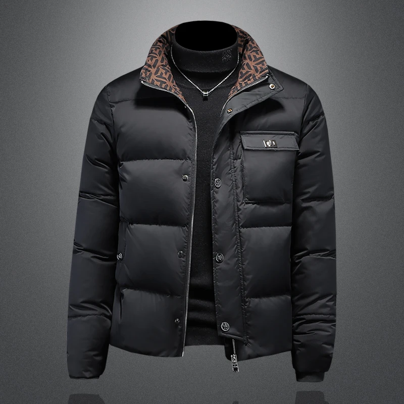 内米霍切90白鸭绒亮面羽绒服男加厚外套潮流冬季欧洲站羽绒衣保暖