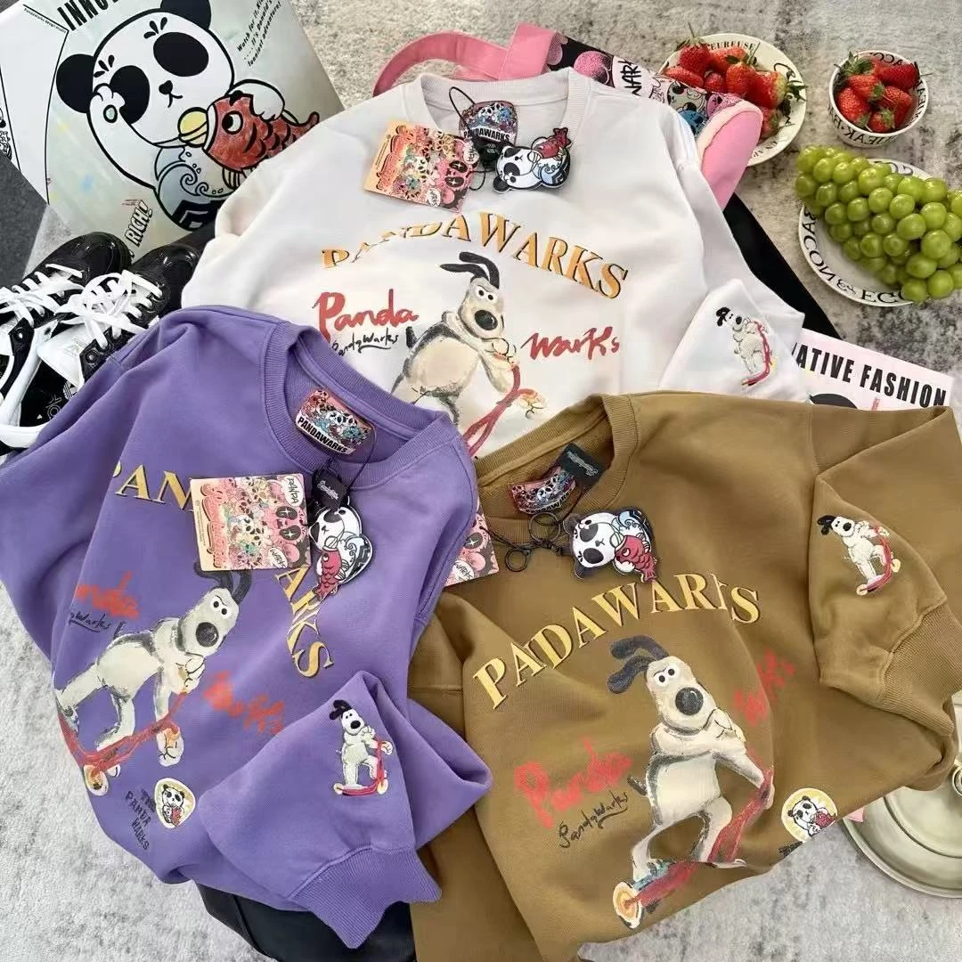 熊猫纸袋 [美式滑板·掌门狗]欧美新色系设计师款320G毛圈卫衣-106