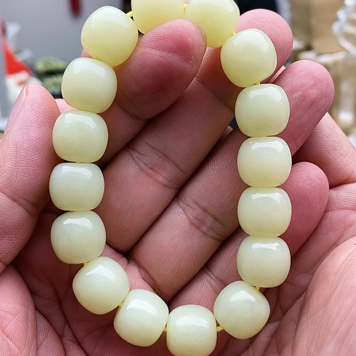 【闪购商品】未镶嵌手串和田玉14黄口