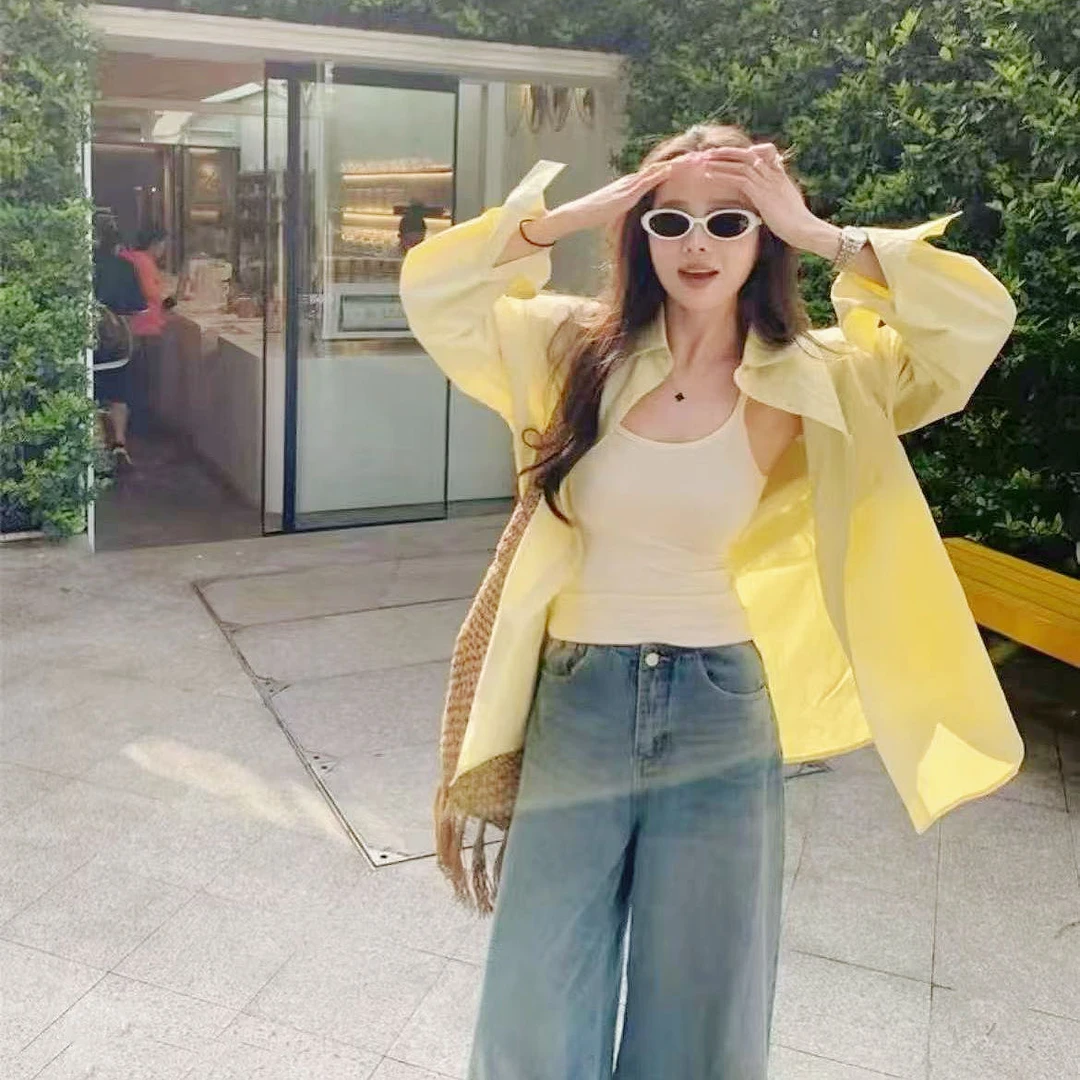 '气泡水'春夏新款韩版ins风小众设计感衬衫7324#0.1 nb