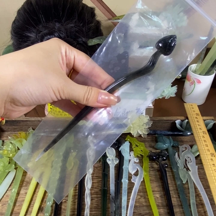 未镶嵌蛇纹石玉发饰