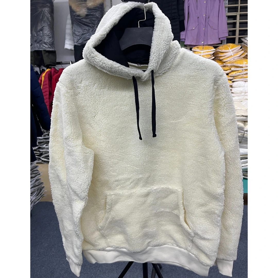 600g特厚羊羔绒男女款秋冬加厚连帽时尚冬季外套针织套头带帽