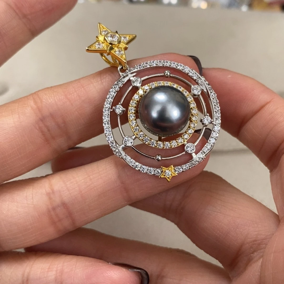 海水珍珠颈饰银S925镶嵌