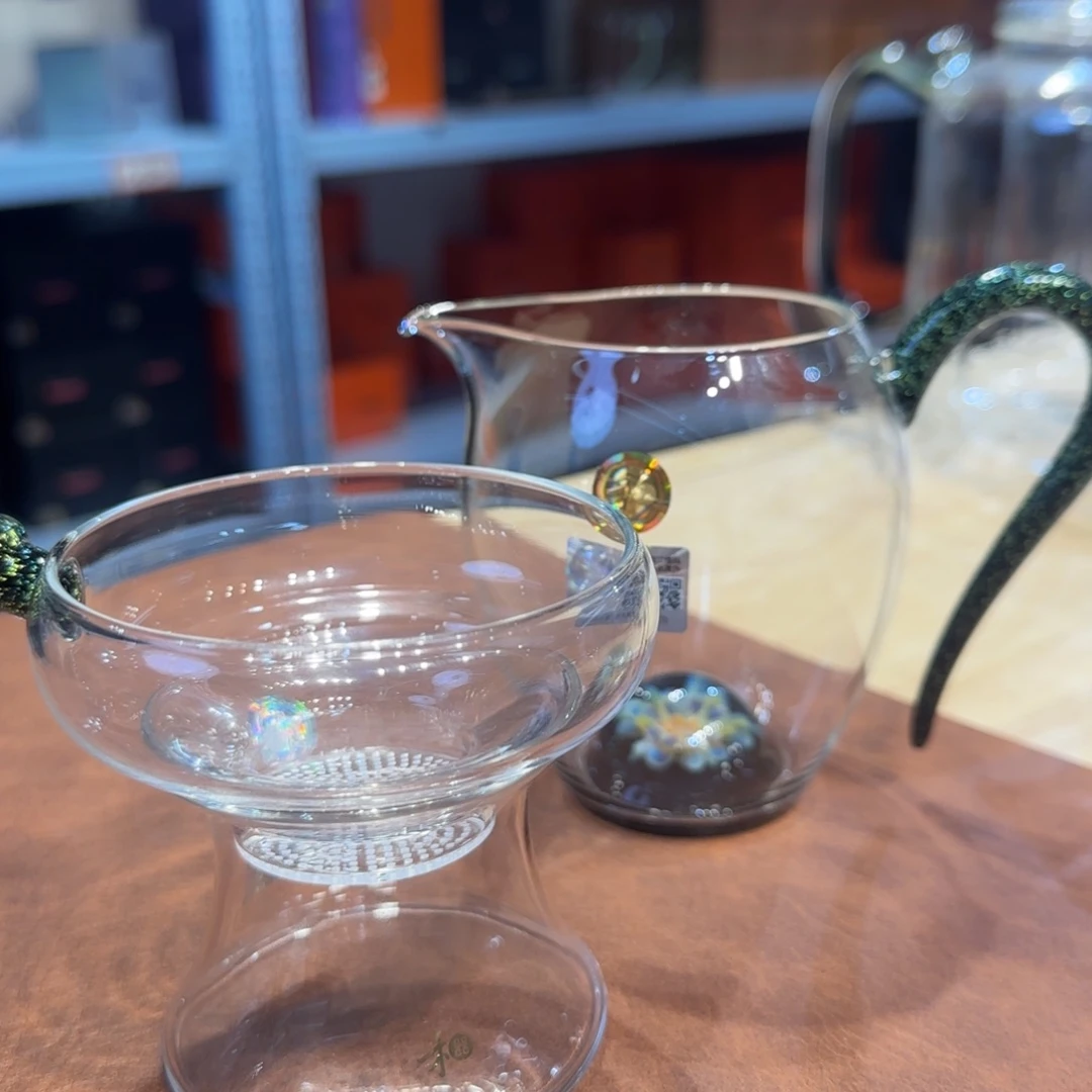 瘦***牙禾器星月怡然公道杯➕奉珠激光茶漏黑金