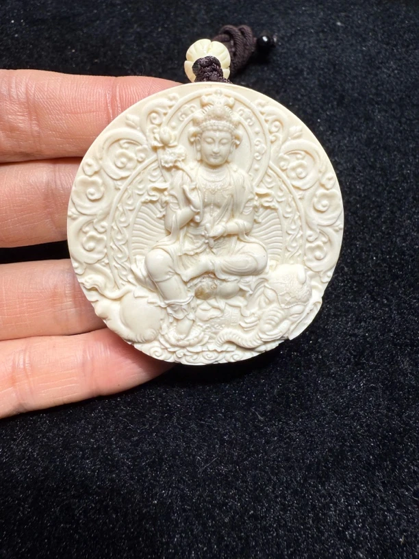 P20201猛犸牙精工观音普线雕刻牌50✖️14