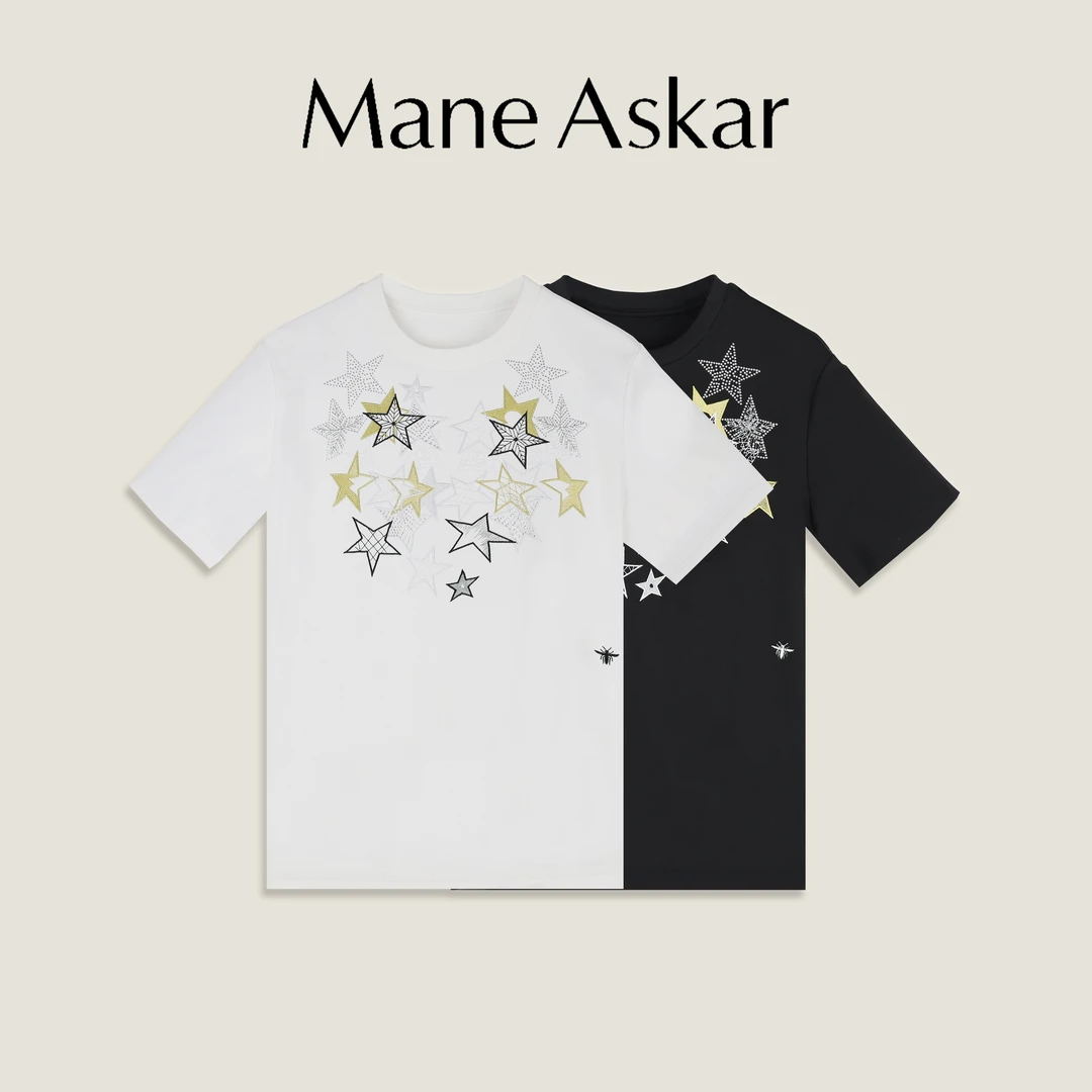 春夏新款设计感时尚宽松舒适百搭通勤女装短袖T恤2028