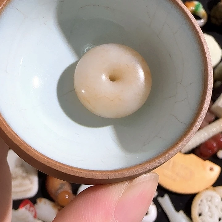 瓷片摆件工艺恭喜发财恭喜结缘2