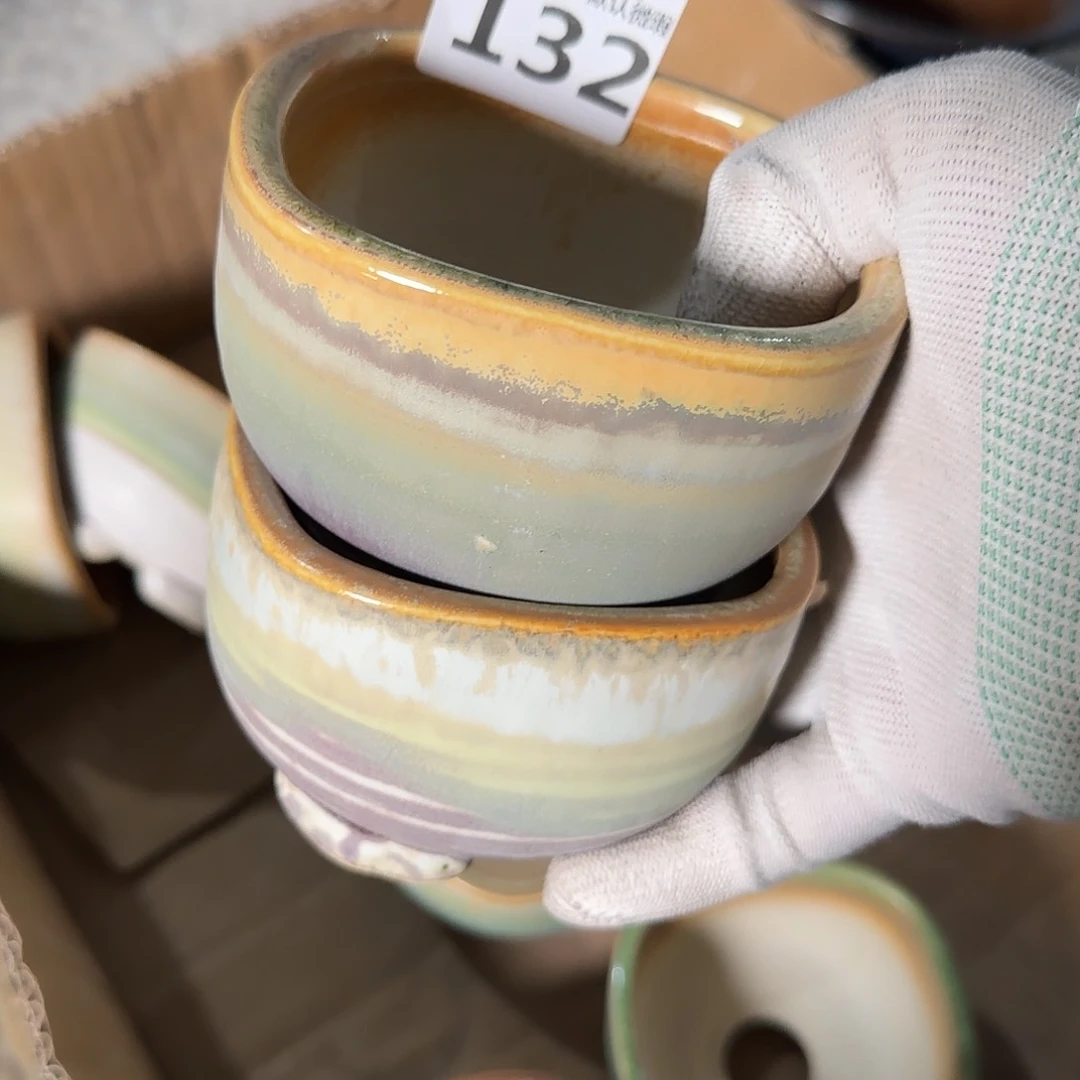 瓷片景德镇手工花盆