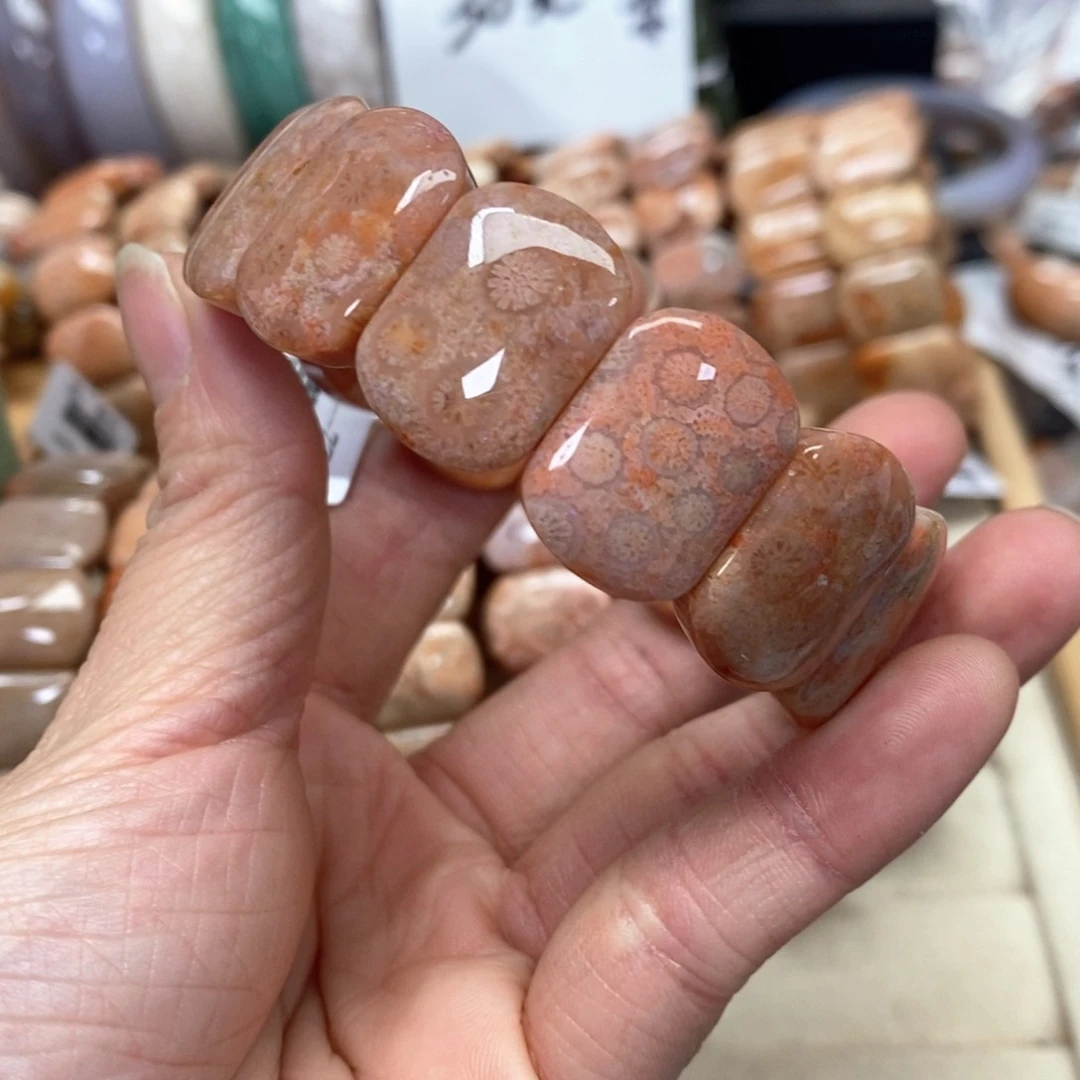 硅化珊瑚（珊瑚玉）手链未镶嵌秋**棠135