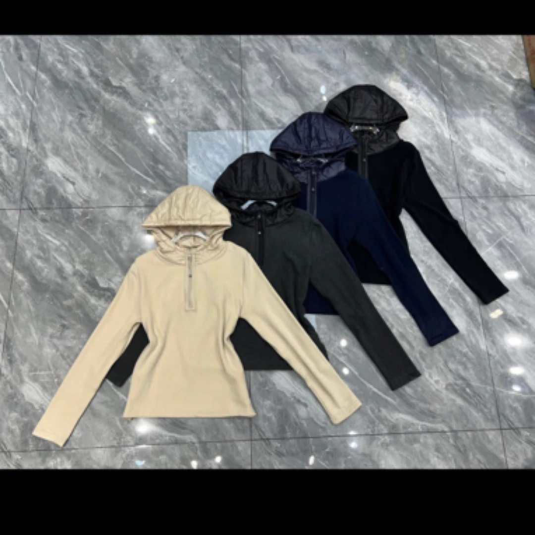 美娅MY 连帽打底外穿短款卫衣冬款