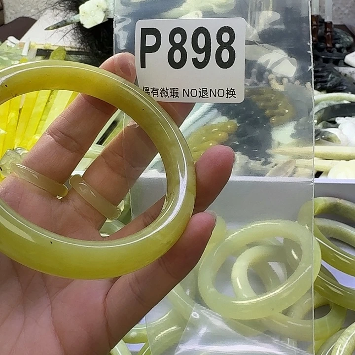 小***豆蛇纹石玉合金发饰