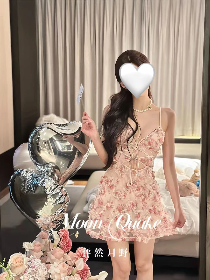 【无尽夏】MoonQuake法式高奢立体刺绣繁花睡裙