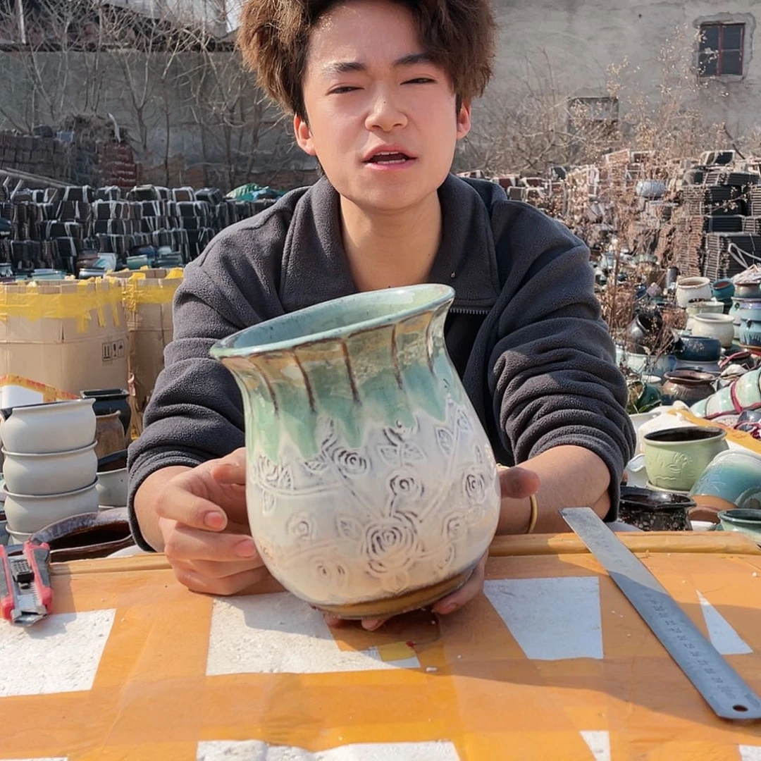 红陶宜兴紫砂花盆